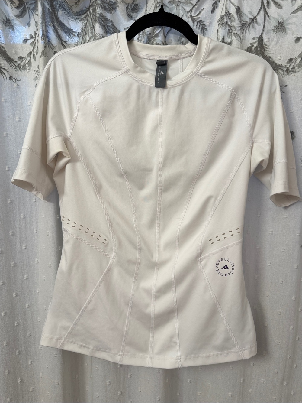 Adidas by Stella McCartney Off-White Short Sleeve Performance Tee